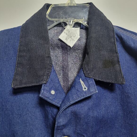Vintage Carhartt 8LC Denim Chore Coat Jacket 50 (2XL) Blanket Lined Union 2PAC - Picture 14 of 16